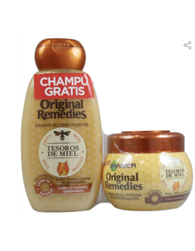ORIGINAL REMEDIES MASC.340ML+CHAMPU.250ML.TESOROS MIEL