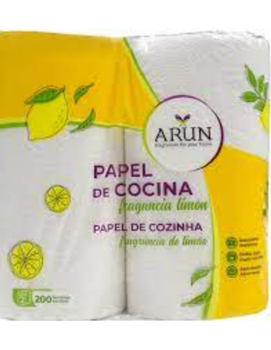 PAPEL COCINA ARUN DUPLO LIMON PK-2