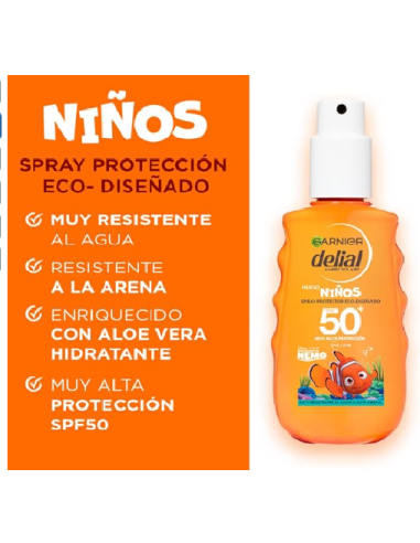 DELIAL NIÑOS SPRAY IP-50+ 150ML DISNEY (BUSCANDO A NEMO)