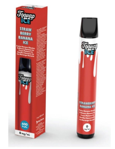 TOOVAP VAPEADOR SIN NICOTINA FRESA/ BANANA 600 PUFFS