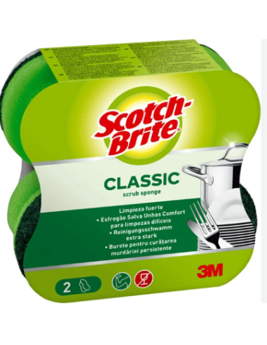 ESTROPAJO SCOTCH-BRITE ESPONJA VERDE GRA