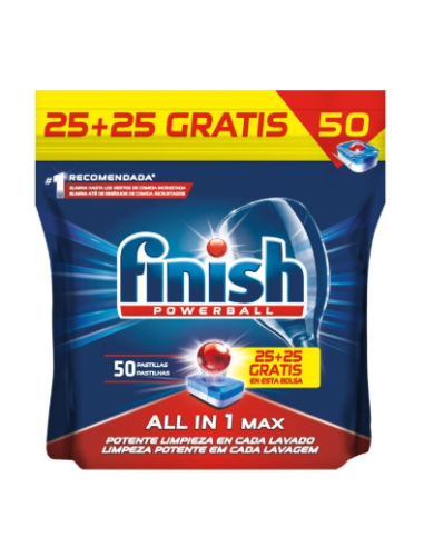 FINISH LAVAVAJILL.DETERG.TODO EN 1 25+2550 PASTILLAS(BOLSA