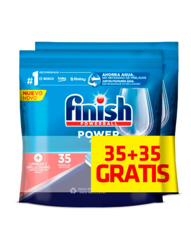 FINISH LAVAVAJILLAS DETERGENTE TODO EN 1 35 + 35 PACK AHORRO