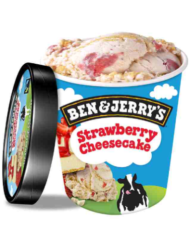 BEN & JERRY'S 500 STRAWBERRY CHEESECAKE
