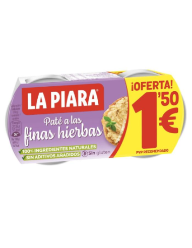 PATE SUAVE LA PIARA FINAS HIERVAS PK-2 