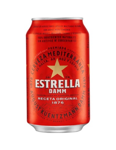 CERVEZA ESTRELLA DAM LATA 33 CL