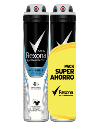 DEO REXONA SPRAY MEN INVISIBLE BLACK & WHITE 200 ML DUPLO 