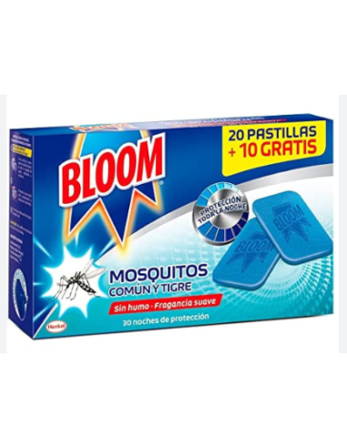 BLOOM ELECT.MOSQUITO RECAMBIO 20+10 PASTILLAS