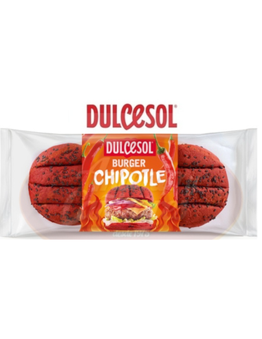 PAN DE HAMBURGUESA CHIPOTLE 4 UNI. DULCESOL