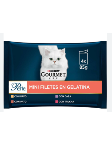 COMIDA GATOS GOURMET PERLE PAVO PK-4 X 8