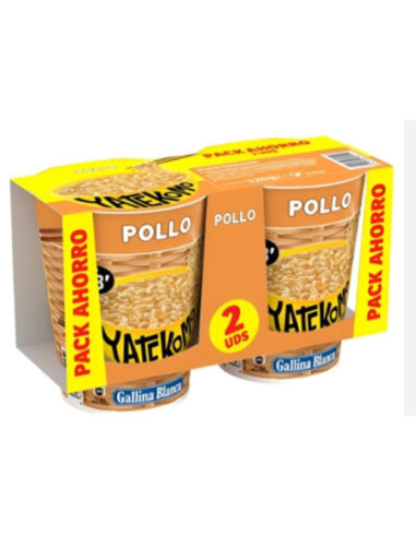FIDEOS YATEKOMO VASO POLLO PK-2 120 GRS