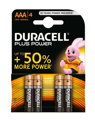 DURACELL PILA ALCALINA PLUS BOOST AAA LR03/MN BLISTER 4UD
