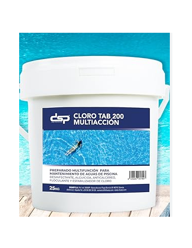 CLORO 5 EFECTOS PISCINA DISARP TAB. 200GR 5KG
