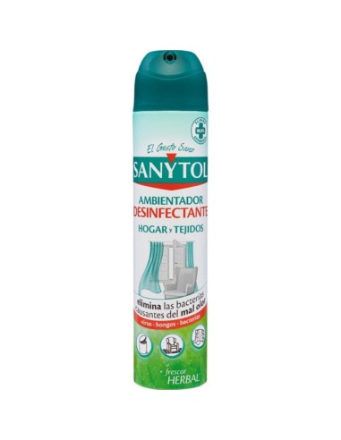 SANYTOL SIN LEJIA AMBIEN.DESINFECT 300ML.SPRAY HOGAR-TEJIDO