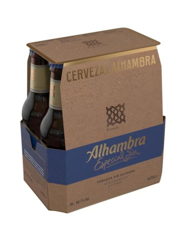 CERVEZA ALHAMBRA SIN ALCOHOL 250 ML PACK-6