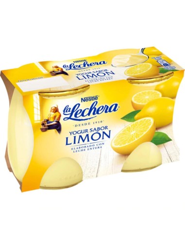YOGUR LA LECHERA LIMON VIDRIO X 2 