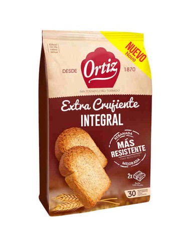 PAN DE MOLDE ORTIZ INTEGRAL 480 GR