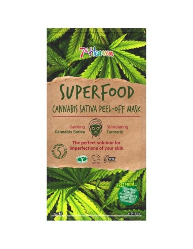 MASCARILLA PEEL-OFF SUPERFOOD CANNABIS SATIVA 7TH HEAVEN