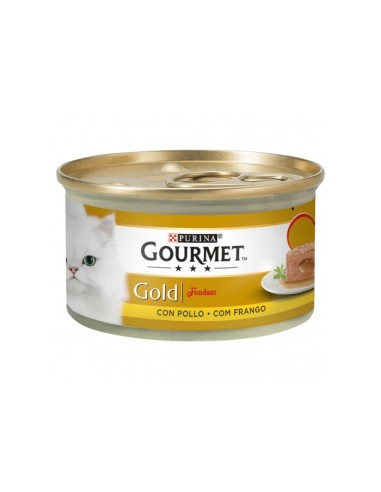 COMIDA GATOS GOURMET POLLO LATA 85 GRS.