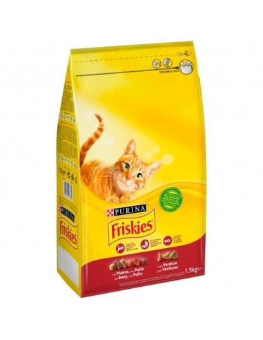 COMIDA GATOS FRISKIES CROQ. BUEY 4 KG