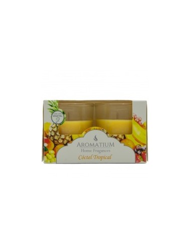 VELA PERFUMADA AROMATIUM 2X57G COCTEL TROPICAL 