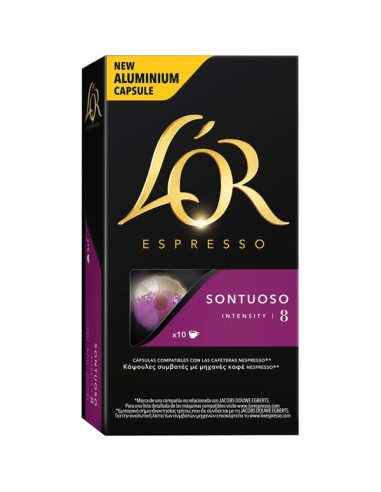 CAFE L`OR CAPSULAS SUNTUOSO 10 UND