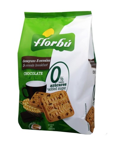 FLORBU DESAYUNO 5 CEREALES CHOCOLATE 0 % AZUCAR
