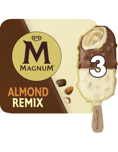 HELADO MAGNUM ALMENDRA 3+1 UNIDADES 