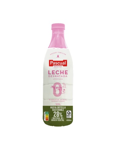 LECHE PASCUAL BOTELLA  DESNATADA 1.5 LT.