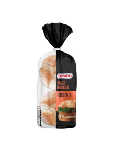 BIMBO MAXI BURGUER RUSTICA 4 UNIDADES 