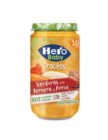 POTITO HERO TROCITOS TERNERA ARROZ VERD