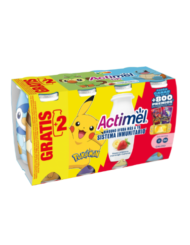 ACTIMEL FRESA PLATANO X8