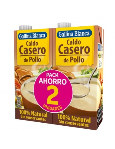 CALDO G. BLANCA CASERO POLLO 1LT PK-2
