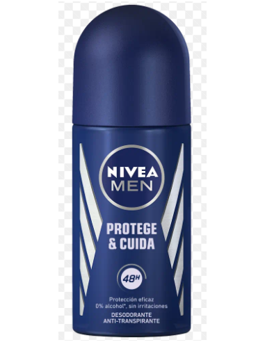 NIVEA DESOD ROLL-ON 50ML.MEN AZUL PROTEGE & CUIDA