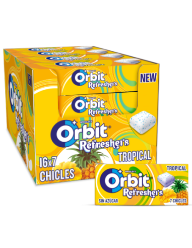 CHICLES ORBIT REFRESHERS TROPICAL