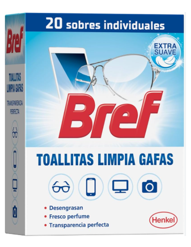 BREF TOALLITAS LIMPIA GAFAS