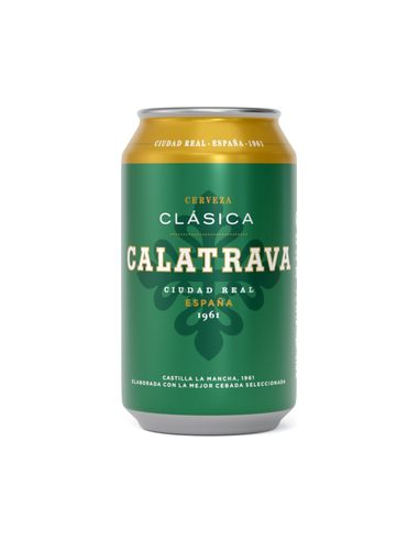 CERVEZA CALATRAVA CLASICA LATA 330 ML